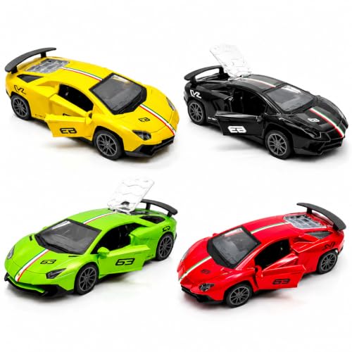 Image of Khasala Brothers Diecast 1:36 Toy Car Metal Body Openable Doors, Bonnet & Boot Pull-Back Action for Kids Diecast Model (Colors as Per Stock) (Multi1)