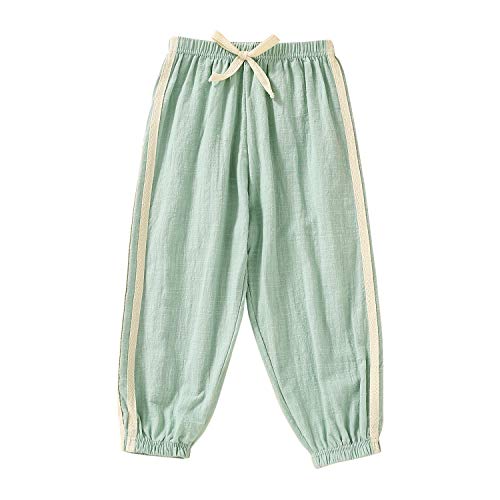 YOUNGER TREE Toddler Baby Boy Girl Bloomers Cotton Eelastic Harem Pants for Kids 18M-4T (2-3T,Green)