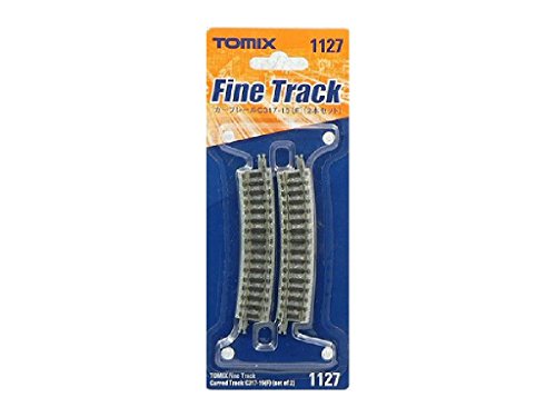 Rails courbe TomyTEC 011279 voies de train miniature avec ballast gravier courbe 15°