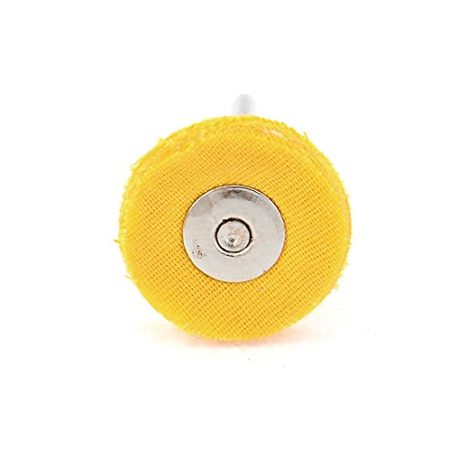 Aexit 15 Pcs Power Polishing Parts & Accessories 3mm Shank 22mm Dia Electric Drill Polish Buffing Buffing Wheels Wheel Yellow