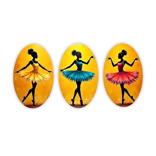 Image of GiftOday Abstract Art Dancers Wood Wall Hanging Decoration Items for Home & Kitchen Decor | Gifts | Wooden Wall Hanger | Mdf Wall Decoration for Living Room | Decor Items (Set of 3)