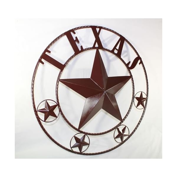 24 texas brown star barn metal lone star wall art coffee brown western home decor ranch farmhouse garden patio living room garage barn texas usa home decor handmade item eh12055  urban country home decor