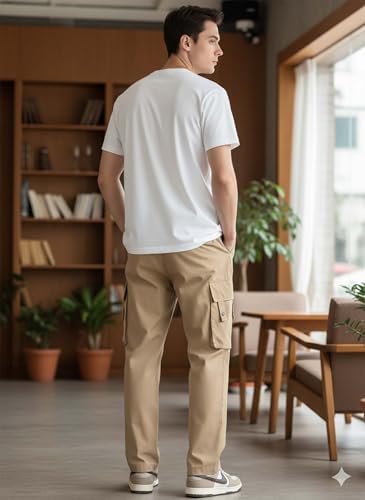 Image of Lymio Cargo for Men || Cotton Cargo Pant || Drawstring Waist Pant (Also Available in Plus Sizes) (153-156)
