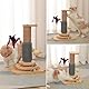 Marchul 5 in 1 Katzenspielzeug, Katze Sisal Seil Massierender Kratzbaum mit hängenden Ball, Interaktives Fährtenspielzeug für Katzen mit federnden Federn, zum Spielen im Haus