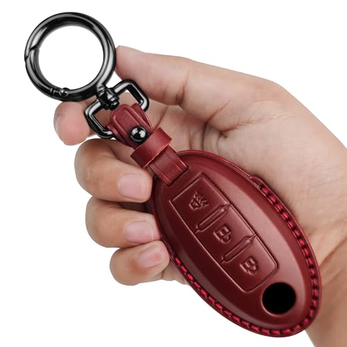 Coque de clé en cuir Pathfinder boîtier protection pour clé Armada et Murano