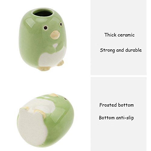 Jaswass Set Of 4 Mini Toothbrush Holder Cute Ceramic Tooth Brush Stand Small Bathroom Storage Organizer #TOP2