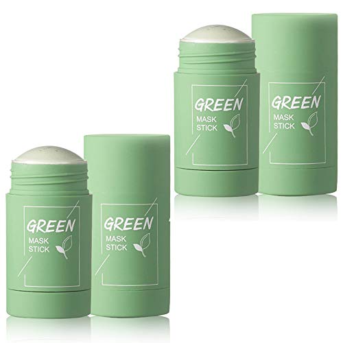 2 boxes of green tea purifying clay stick mask, facial moisturizing and oil control, deep cleansing pores, improving skin, suitable for all types of men and women