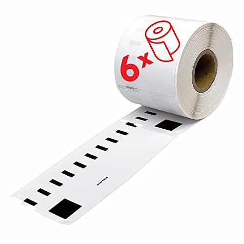 6 rollos Etiquetas compatibles con la impresora de etiquetas Dymo LabelWriter 99014, 54mm x 101mm, 220 piezas por rollo, S0722430 Etiquetas multiuso de SmartProduct Cover