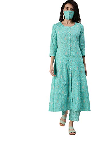 Image of ishin Pure Women Cotton Kurta Set