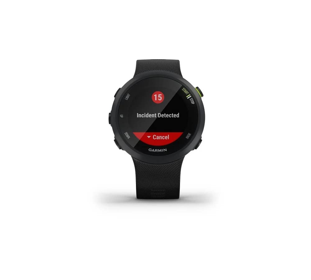 Garmin Forerunner 45 – GPS-Laufuhr im leichten Design, Trainingspläne, Fitness Tracker, Herzfrequenzmessung Schwarz Medium Single