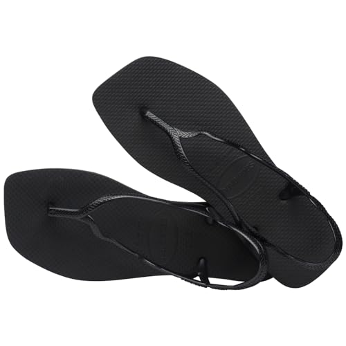 Havaianas Women's Soleil Sandals - Two Strap Sandals for Women - Black, 64