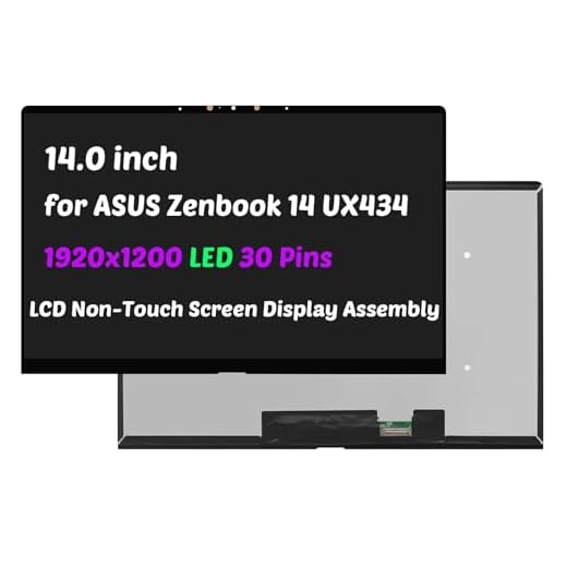 14.0" Assembly for Asus ZenBook 14 UX434 UX433 UX433F UX433FA UX434F UX434FL UX433FA-DH74 UX433FN UX433FN-IH74 FHD 1920x1080 LCD Non-Touch Screen Digitizer
