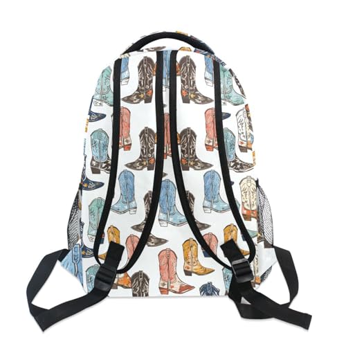 ALAZA Cowboy Boots Kids School Backpack for Boys Girls Teens Bookbag Travel Daypack Bag 16 inch4