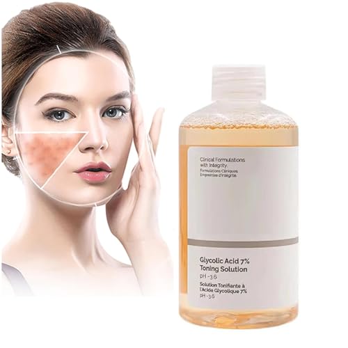 Pemarlis 240ml Ácido glicólico 7% Solución,Exfoliación, Tónico Facial Firmeza Luminosidad Frescor Glacial, Alisado/Reducir Poros/Unificar el Tono de la Piel