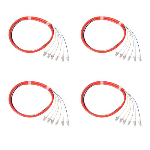 Câble en fibre optique multimode LC OM1 6 brins de 1,2m pour réseaux | Lot de 4