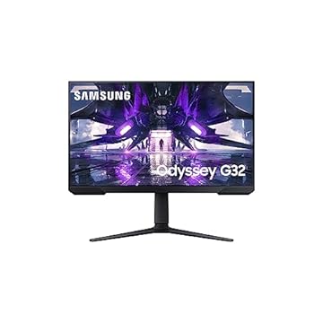 SAMSUNG Monitor Gamer Odyssey 24", FHD, 165Hz, 1ms, com ajuste de altura, HDMI, DP, Freesync, Preto, Série G32