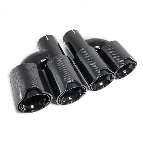 Silenciadores universales para un escape de coche deportivo en fibra de carbono negro de 1 par