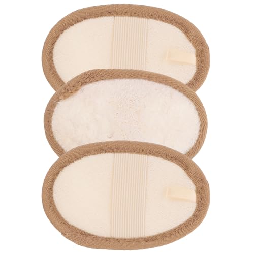 BCOATH 3Pcs Exfoliating Bath Loofah Sponges Shower Scrubbers for Gentle Cleansing and Dead Skin Removal Convenient Bath Pads Random Styles