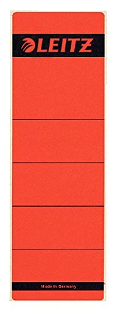 Esselte Leitz Spine Labels Self-Adhesive Paper/Short/Wide/Pack of 10 / Red