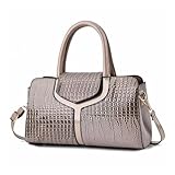 PHEVOS Medium Satchel Handbag Shoulder Crossbody Purse Top handle Crocodile Hobo bags for Women