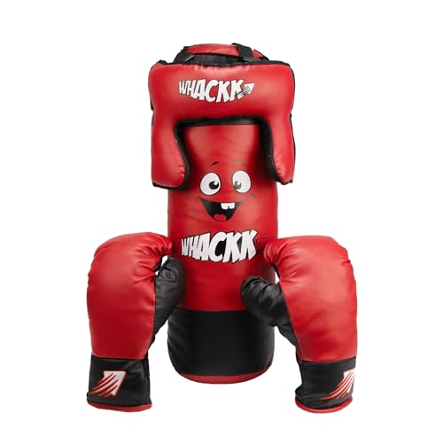 Image of WHACKK Junior Boxing Kit Red | Boxing Set for Kids & Beginners | Lightweight Training Kit for Home Practice, Fitness & Self-Defence, Boys & Girls