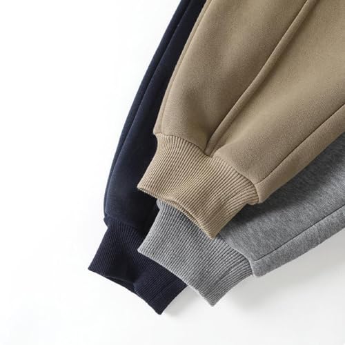 Baby Girl Boy Jogger Pants Fleece Lined Pleated Front Embroidered Patch Winter Pant4