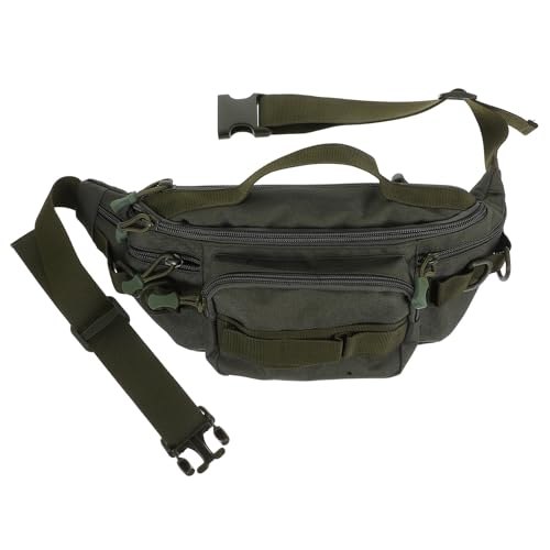 TEMPNAP Riñonera para Hombre Color Verde Militar, Bolso de Cintura Multifuncional con Bolsillo para Botella de Agua, Ligera y Espaciosa para Pesca, Ciclismo, Senderismo y Viaje