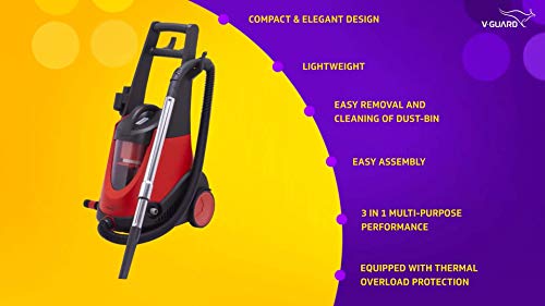 Image of V-Guard 3 in 1 Hybrid High Pressure Washer Cum Vacuum Cleaner 120 bar 1500W(PW) 1200W(VC) (1 Year Warrant with Free Home Service)