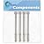 UpStart Components 4-Pack BBQ Gas Grill Tube Burner Replacement Parts for Duro 740-3003-BI - Compatible Barbeque Stainless Steel Pipe Burners