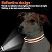 Joytale Halsband Hund, Gepolstertes Hundehalsband Breit aus Neopren Nylon Hundehalsband Verstellbar für Mittelgroße Hunde, Weich und Reflektierend Hundehalsbänder, M, Orange