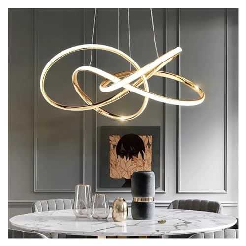 Lustre plafonnier LED moderne avec lampes suspendues au design géométrique pour salon - 2