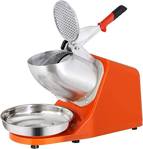 Ice Crusher Shaver Eiscrusher Elektro-EIS Rasierer elektrischer Doppelklingen-EIS Rasiermaschine Wassereis Maschine bildet orange