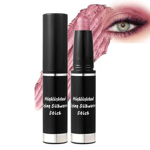 Rose Pink Shimmer Eyeshadow Stick – Metallic Mermaid Cream Eyeshadow Crayon, High Pigmentation, Waterproof, Long-Lasting, Smooth Application, Buildable Coverage, Ideal for Stunning Eye Makeup