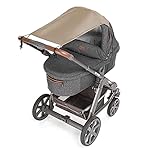 Zamboo Universal Sonnensegel - verstellbarer Kinderwagen Sonnenschutz mit UV Schutz 50 - flexibles Sonnenverdeck für Babywanne - Beige