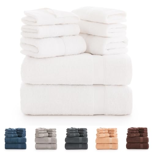 Todocama - Juego De 8 Toallas De Baño 100 Algodón 550 Gsm Extra Suaves, Alta Absorción Y Secado Rápido, 2 Toallas De Baño, 2 De Mano Y 4 De Cara Blanco Todocama - Juego De 8 Toallas De Baño 100 Algodón 550 Gsm Extra Suaves, Alta Absorción Y Secado Rápido, 2 Toallas De Baño, 2 De Mano Y 4 De Cara Blanco