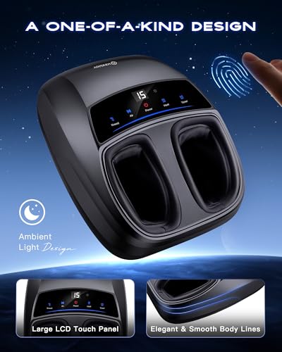 KINGJOY Foot Massager with Heat - Professional Shiatsu Deep Kneading for Neuropathy and Pl - image 3