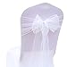 Organza Stuhlschleife Stuhl Schärpe Bögen Stuhlbezugschleifen Tischläufer Stehtisch-Schleife Stuhlschärpen für Hochzeit Party Geburtstag Veranstaltungen Weihnachten Dekoration 18 * 275CM 15 Weiß