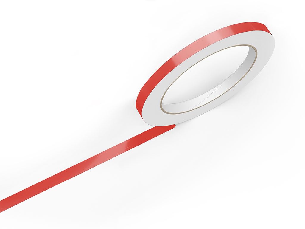 3M 50 Light Red Gloss Vinyl Pinstriping Tape - Vinyl Striping Lines Stickers, Striping (1/8in x 150ft roll)