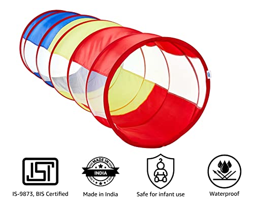 Amazon Brand - Jam & Honey 3 Colour Tunnel - 6 Feet Long, Kids, Multicolor, Tunnel Theme