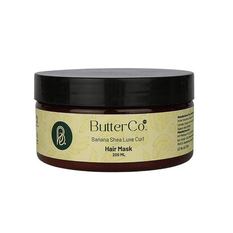 ButterCo. Luxe Curl Hair Mask For Curly Hair | Get Bouncy Curls With 2X Damage Protection Enriched With Shea Butter, Jojoba Oil & Tea Tree Oil | Sulphate, Silicone, Paraben Free - 200 ml