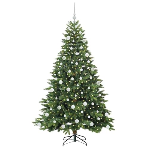 Árbol de Navidad LED Tidyard con luz cálida y estructura verde de 180cm 4
