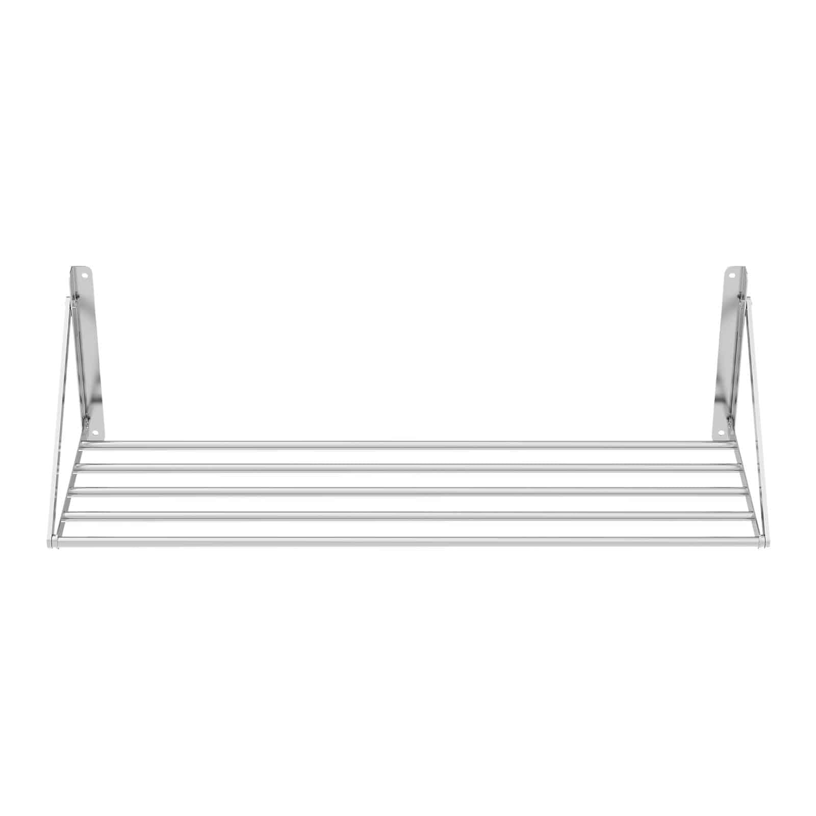 Royal Catering Estante De Pared Plegable Estantería para Cocina RC-BFWH6030 (120 x 45 cm, hasta 40 kg, Diseño de Barras, Acero Inoxidable)
