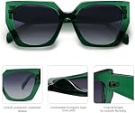 SOJOS Retro Square Cateye Polarized Lunettes de soleil Femmes Trendy Outsize Designer Shades SJ2205