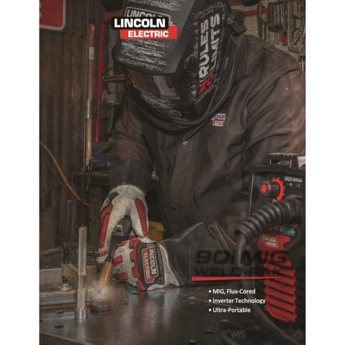 Image of Lincoln Electric 90i MIG and Flux Core Wire Feed Weld-PAK Welder, 120V Welding Machine, Portable w /Shoulder Strap, Protective Metal Case, Best for Small Jobs, K5256-1