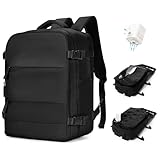 BJLFS Zaino Ryanair 40x30x20 Sottovuoto con pompa Zaino da Viaggio aereo Cabina 40x30x20 Impermeabile Bagaglio a Mano Wizzair Sottovuoto Borse da Cabina per Easyjet 45x36x20 Zaino Airback Donna