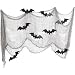 Amscan Haunted House Glitter Bat and Gauze Halloween Trick Or Treat Party Decoration (9 Piece), Black, 12.75" x 12"