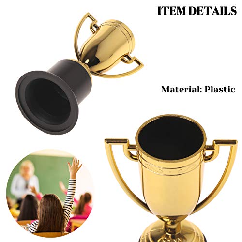 YuChiSX 24 Pcs Trophées Médailles Ensemble ,Lot de 12 Mini Trophées Dorés,12 Pcs Vainqueur Médailles Idéal comme Cadeau… - Image 6