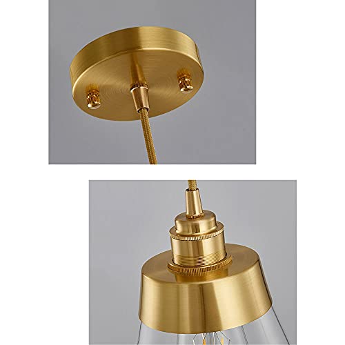 Lustre moderne LED en verre pour illuminer un îlot de cuisine sombre