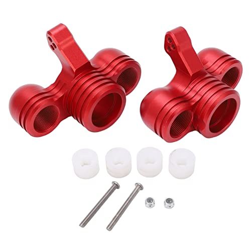 1 par de manguetas de dirección delanteras de aleación de aluminio para coche RC KRATON 8S Outcast 8S 1/5 (Roja)