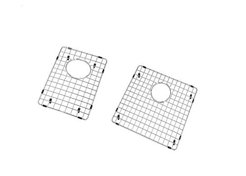 STARSTAR Double Bowl Kitchen Sink Bottom Two Grids, Racks, Protector 304 Stainless Steel (60/40 & 40/60, B-16 L x 14 W, S-10 L x 14 W)